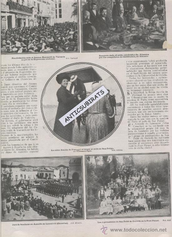 Collection Magazines and Newspapers: REVISTA A&Ntilde;O 1910 ARRECIFE LANZAROTE ESPERATO EN SANT FELIU DE GUIXOLS FONT PICANT KABBA DE CEUTA