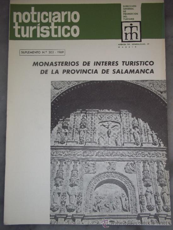 Coleccionismo de Revistas y Peri&oacute;dicos: NOTICIARIO TURISTICO. SUPLEMENTO N&ordm; 302 MONASTERIOS DE INTERES TURISTICO DE LA PROV. DE SALAMANCA
