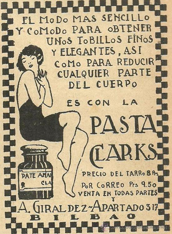 Coleccionismo de Revistas y Peri&oacute;dicos: Publicidad pasta Clarks - 1927