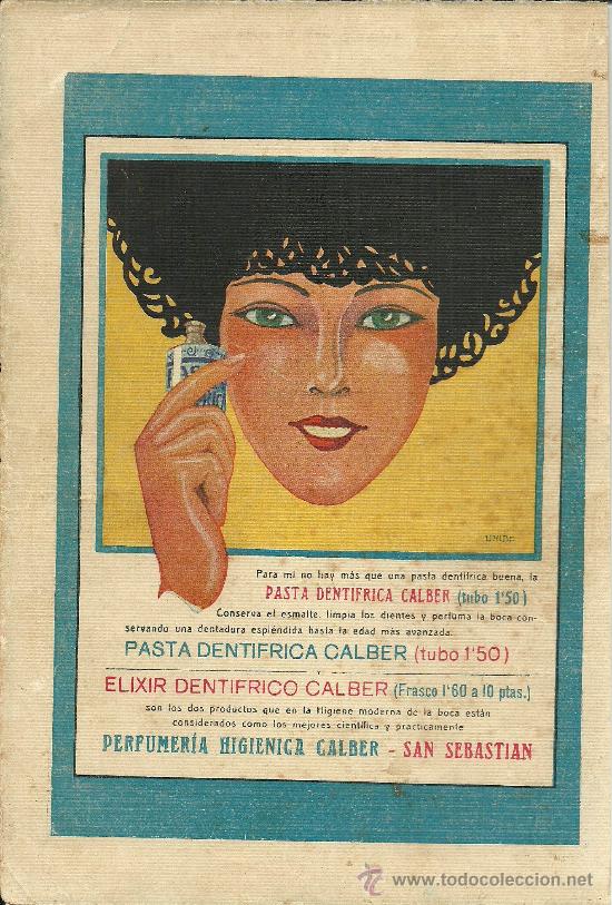 Coleccionismo de revistas y peri&oacute;dicos: Publicidad pasta dent&iacute;frica Calber / dibujo de Uribe - 1926