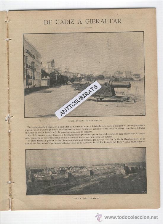 Sammeln von Zeitschriften und Zeitungen: REVISTA A&Ntilde;O 1898 FOTOS DE TARIFA PUERTO CASTILLO ALGECIRAS LA LINEA PASO FRONTERIZO GIBRALTAR CADIZ