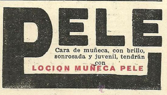 Collection Magazines and Newspapers: Publicidad loci&oacute;n Mu&ntilde;eca Pele - 1928