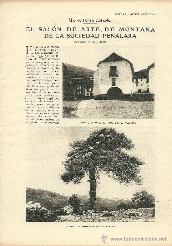 Collection Magazines and Newspapers: * GUADARRAMA * PIRINEOS * El Sal&oacute;n de arte de monta&ntilde;a de la Sociedad Pe&ntilde;alara - 1928