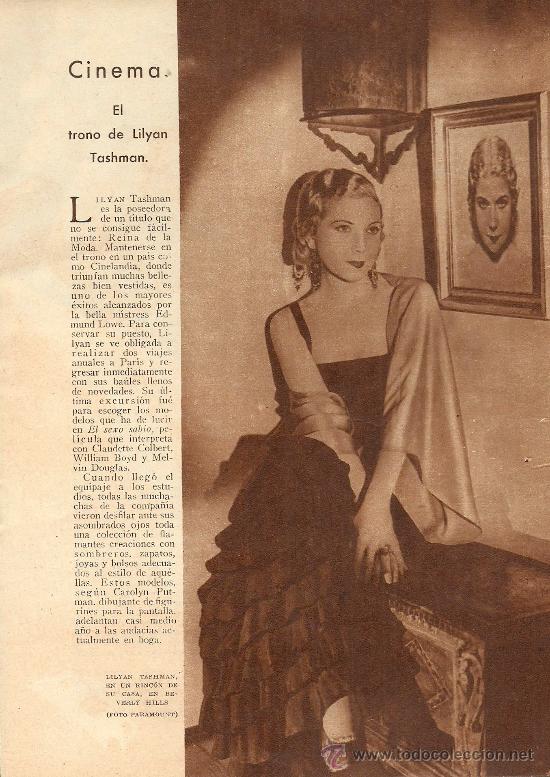 Coleccionismo de revistas y peri&oacute;dicos: * CINE *  Lilyan Tashman &ndash; Historia de Mickey Mouse - 1932