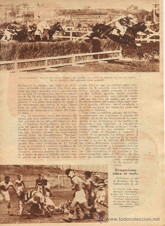Coleccionismo de revistas y peri&oacute;dicos: * DEPORTES * Esqu&iacute;: campeonatos en La Molina, Club Alpino, Elena Potestad, ; f&uacute;tbol: Espa&ntilde;ol - 1932