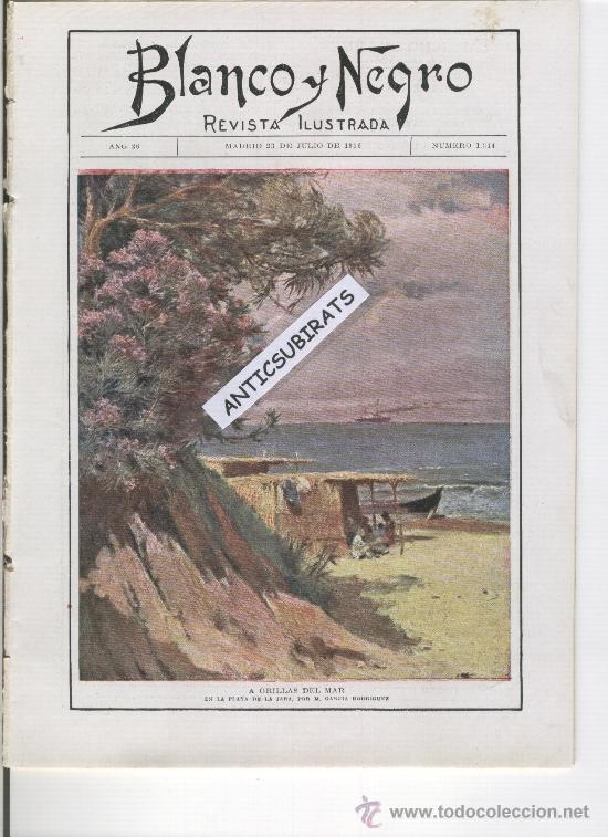 Collectionnisme de Revues et Journaux: REVISTA A&Ntilde;O 1916 PLAYA DE LA JARA SANLUCAR BARRAMEDA NUEVO PUENTE DE HIERRO SOBRE EL JARAMA MADRID
