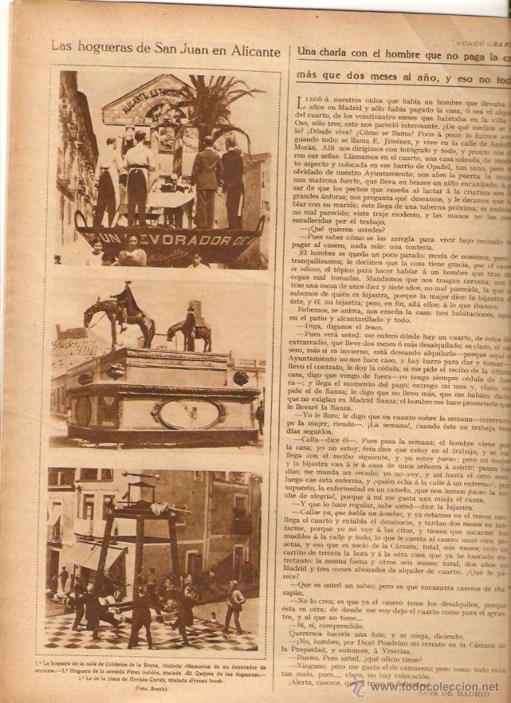 Sammeln von Zeitschriften und Zeitungen: A&Ntilde;O 1929 FIESTAS HOGUERAS SAN JUAN ALICANTE VALLS MADRID ESCUELA CATOLICA LA PALOMA CANDIDO LARA