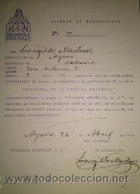 Collection Magazines and Newspapers: BOLETIN DE SUSCRIPCION DE LA HISTORIA DE LA CRUZADA ESPA&Ntilde;OLA 1940