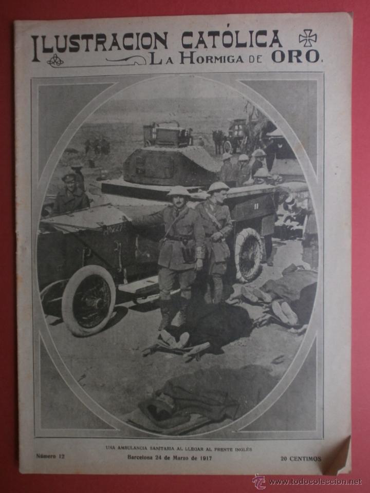 Coleccionismo de revistas y peri&oacute;dicos: LA HORMIGA DE ORO N&ordm;12.1917.BARCELONA,NOTAS FRANCO-RUSAS,SAN SEBASTIAN,NOTAS MUNDIALES,PAMPLONA.