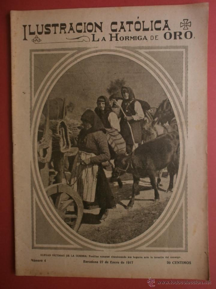 Coleccionismo de revistas y peri&oacute;dicos: LA HORMIGA DE ORO N&ordm;4.1917.FIESTA-SAN ANTON,VALENCIA-ESCUELA DE CERAMICA,SABADELL-CATEQUISTICA,ARTE.