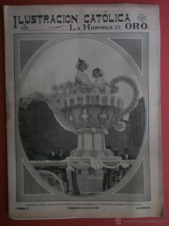 Coleccionismo de revistas y peri&oacute;dicos: LA HORMIGA DE ORO N&ordm;17.1914FIESTAS CONSTANTINIANAS-BASILE,BARCELONA,MITIN JAIMISTA,TARRAGONA-FIESTAS