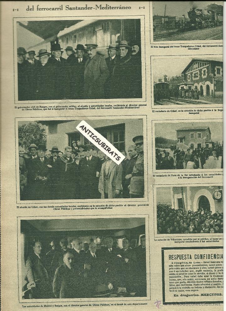 Collectionnisme de Revues et Journaux: REVISTA A&Ntilde;O 1930 TRESPADERNE CIDAD POZA DE LA SAL VILLARCAYO FERROCARRIL SANTA CECILIA DE VALENCIA