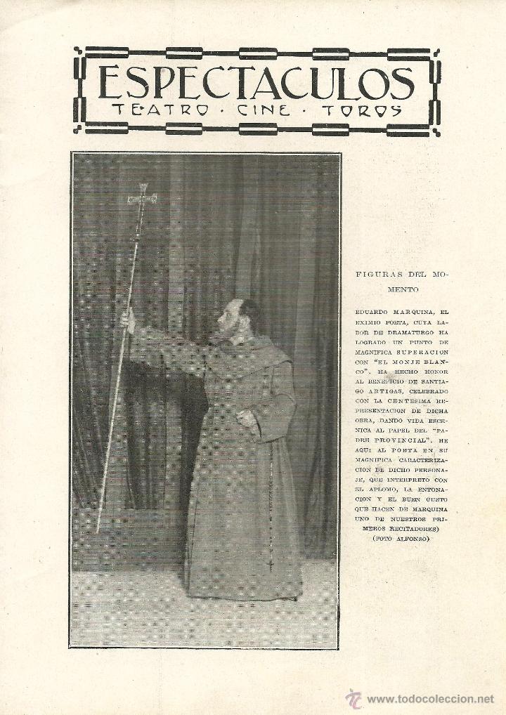Coleccionismo de revistas y peri&oacute;dicos: * TEATRO * Eduardo Marquina, Esperanza Iris, zarzuela La Rosa del Azafr&aacute;n, Amalia Molina... - 1930