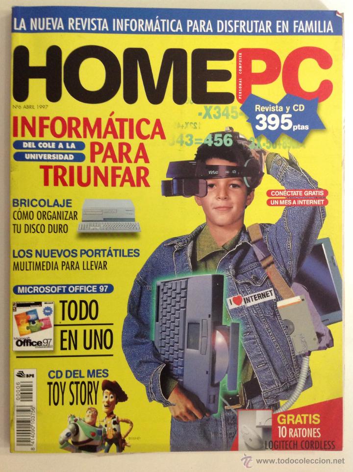 Coleccionismo de revistas y peri&oacute;dicos: REVISTA HOME PC N&ordm; 6 A&Ntilde;O 1997, INFORM&Aacute;TICA PARA TRIUNFAR.