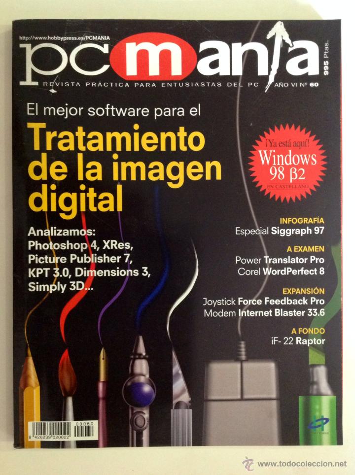 Colecionismo de Revistas e Jornais: REVISTA PC MAN&Iacute;A N&ordm;60,TRATAMIENTO DE LA IMAGEN DIGITAL.