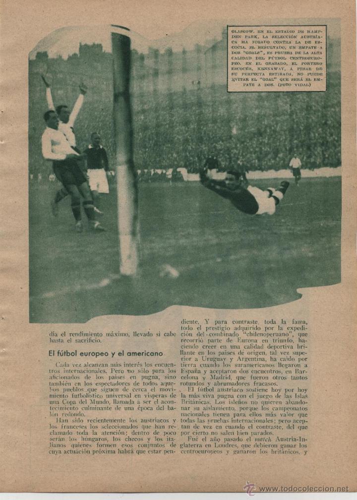 Coleccionismo de Revistas y Peri&oacute;dicos: Los deportes en el mundo: ciclismo franc&eacute;s; f&uacute;tbol: Arsenal, selecci&oacute;n Escocia ... - 1933