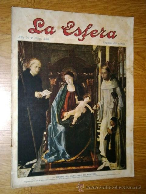 Sammeln von Zeitschriften und Zeitungen: Revista La Esfera N&ordm; 292 (A&ntilde;o VI) de 2 de Agosto de 1919 en Madrid
