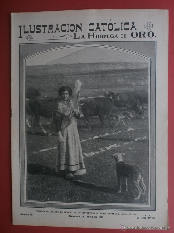 Coleccionismo de revistas y peri&oacute;dicos: LA HORMIGA DE ORO N&ordm;50.1912.BARCELONA-OBSEQUIOS A LA VIRGEN,VALENCIA-FIESTA -ARTILLEROS,PREMIO NOBEL