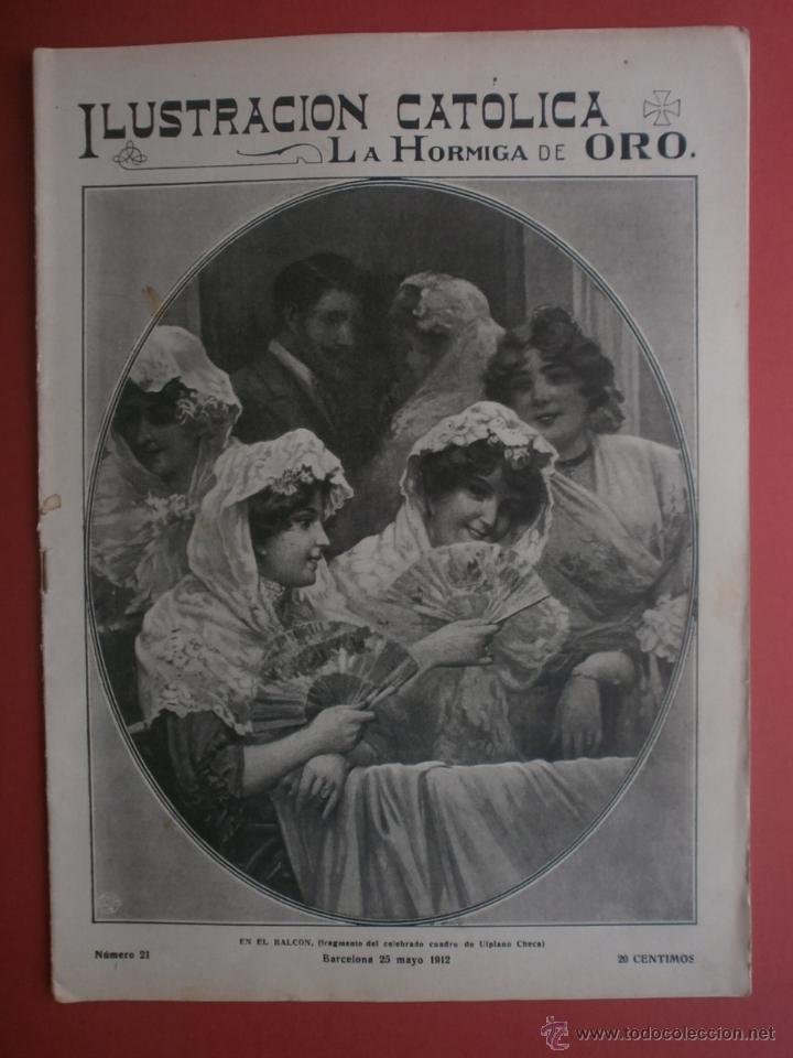 Coleccionismo de revistas y peri&oacute;dicos: LA HORMIGA DE ORO N&ordm;21.1912.MUERTE-MEMENDEZ Y PELAYO,PAMPLONA,BARCELONA,VICH,NAVARRA,TARRAGONA.