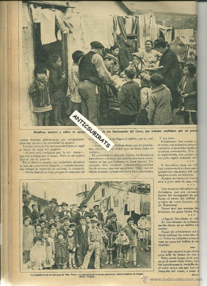 Collection Magazines and Newspapers: A&Ntilde;O 1931 BARRACAS DE BARCELONA MAR VELLA POBLE NOU BARRIO PEKIN CHINO URRUTIA MARCHA ZARRAONANDIA