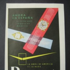 Coleccionismo de Revistas y Periódicos: RELOJ BULOVA. ANTIGUA PUBLICIDAD DE RELOJES, ANUNCIO DE REVISTA DE LOS AÑOS 50