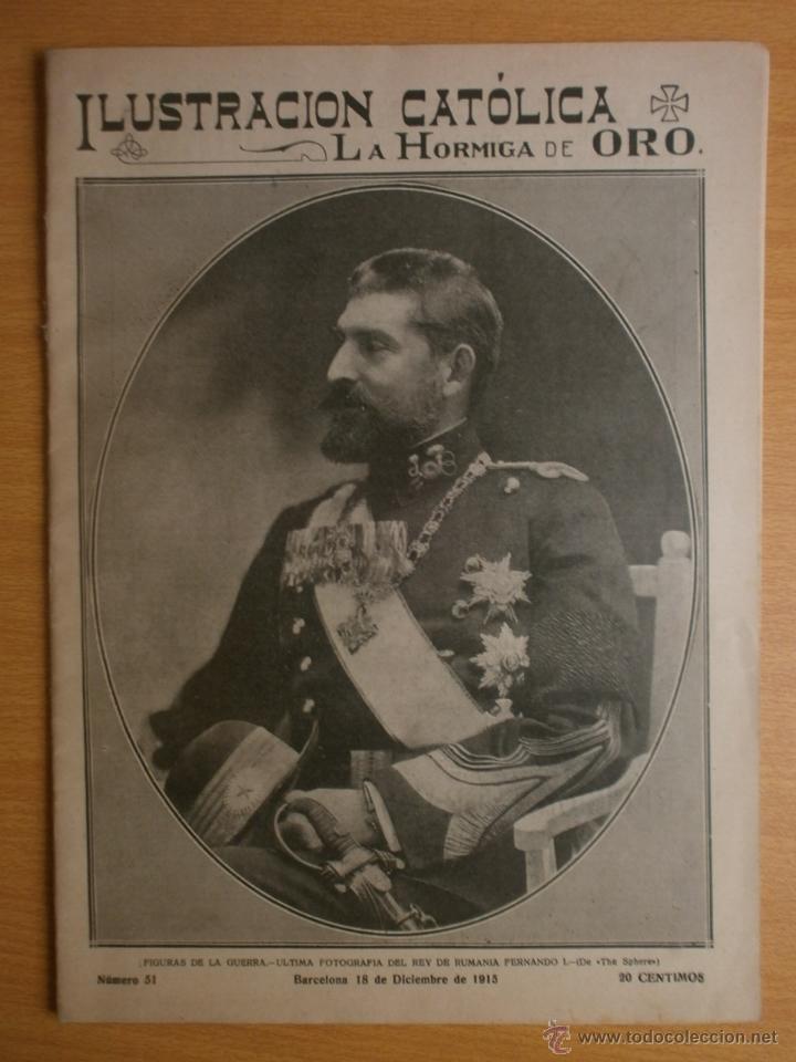 Coleccionismo de revistas y peri&oacute;dicos: LA HORMIGA DE ORO N&ordm;51.1915.BARCELONA-ENTIERRRO DEL SR.D.LUIS ANTUNEZ,SABADELL-BODAS DE PLATA,MADRID