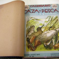 Coleccionismo de Revistas y Periódicos: REVISTA CAZA Y PESCA ENCUADERNADO AÑO 1945 COMPLETO. Lote 39448833