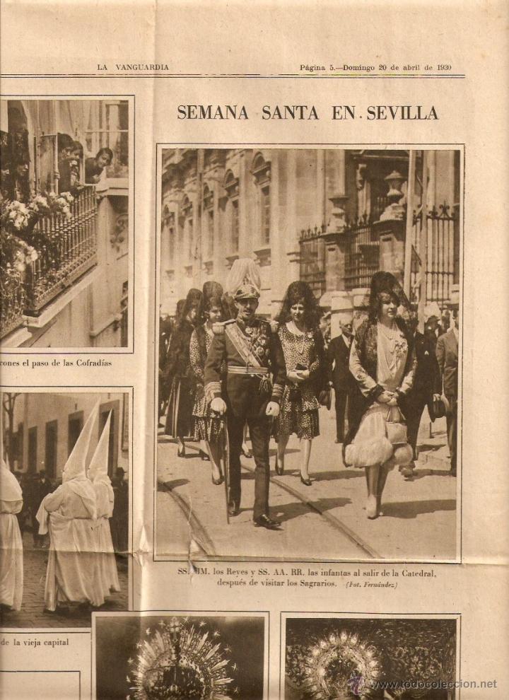 Coleccionismo de Revistas y Peri&oacute;dicos: A&Ntilde;O 1930 VANGUARDIA SEMANA SANTA MADRID SEVILLA ZEPPELIN PALAFRUGELL FAR DE SANT SEBASTIA HOTEL