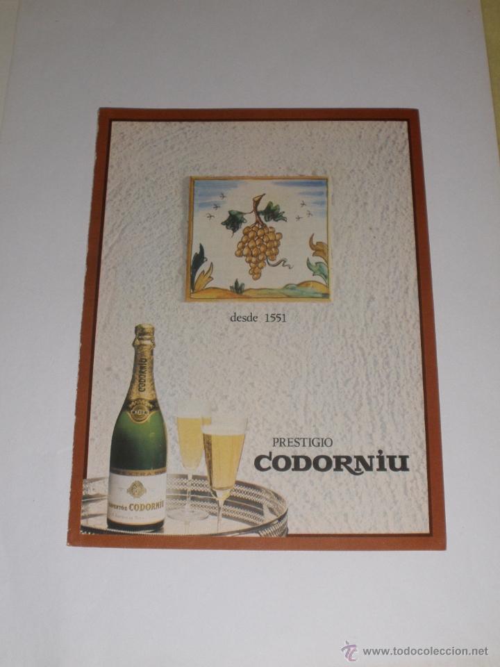 Coleccionismo de revistas y peri&oacute;dicos: ANUNCIO PUBLICIDAD CODORNIU (A&Ntilde;O 1974)