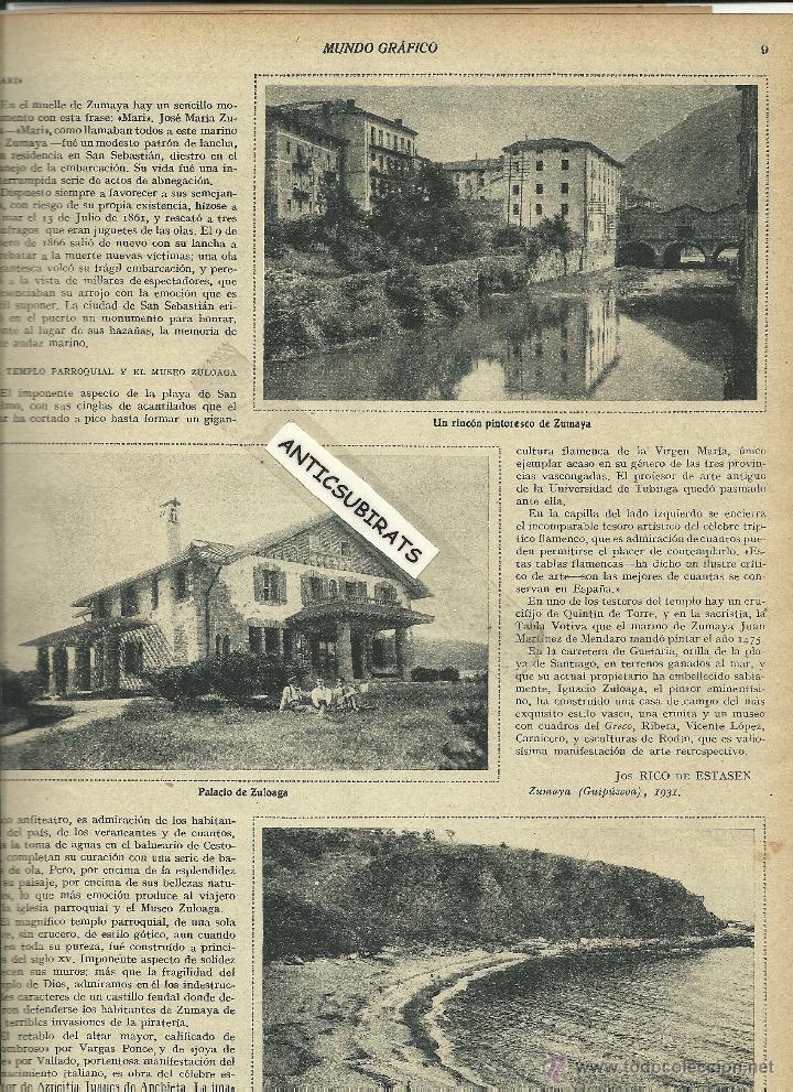 Colecionismo de Revistas e Jornais: REVISTA 1931 ZUMAYA PALACIO ZULOAGA PLAYA DE SAN TELMO SIDRA EL GAITERO FRAGA AERODROMO DE SABADDELL