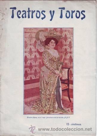 Collection Magazines and Newspapers: TEATROS Y TOROS. Revista ilustrada de los domingos. A&ntilde;o 1. N&uacute;m. 33. Madrid, 20 de Dicembre de 1908.