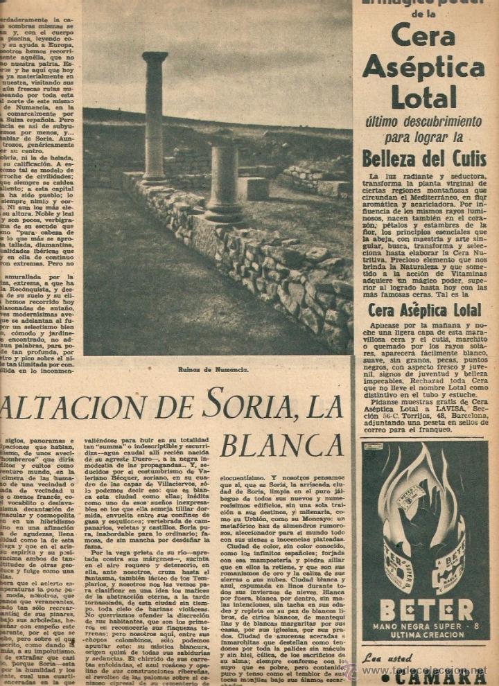 Sammeln von Zeitschriften und Zeitungen: A&Ntilde;O 1948 VICENTE GALLEGO PERIODISMO NUMANCIA SORIA PLAZA MAYOR MADRID FILATELIA SELLOS