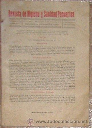 Colecionismo de Revistas e Jornais: REVISTA DE HIGIENE Y SANIDAD PECUARIAS Tomo XXII, n&uacute;ms. 10-11, octubre &ndash; noviembre de 1932