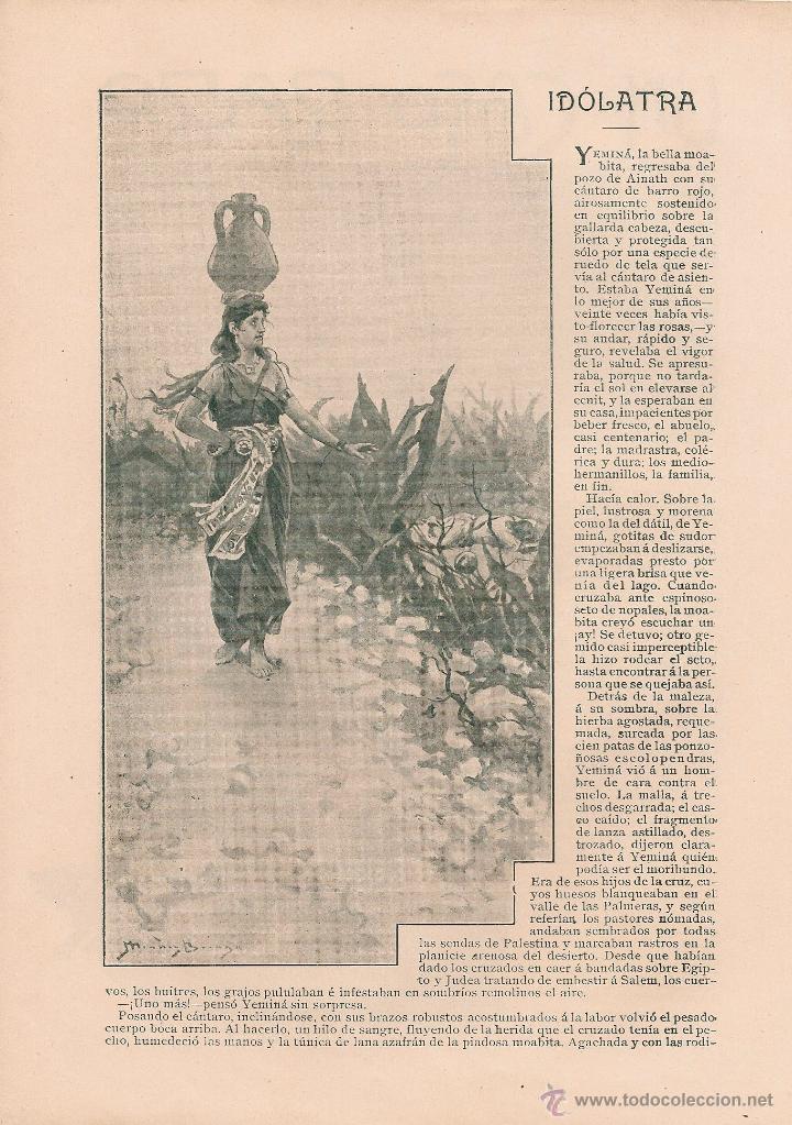 Coleccionismo de Revistas y Peri&oacute;dicos: Id&oacute;latra / cuento de Emilia Pardo Baz&aacute;n con dibujos de M&eacute;ndez Bringa  - 1903