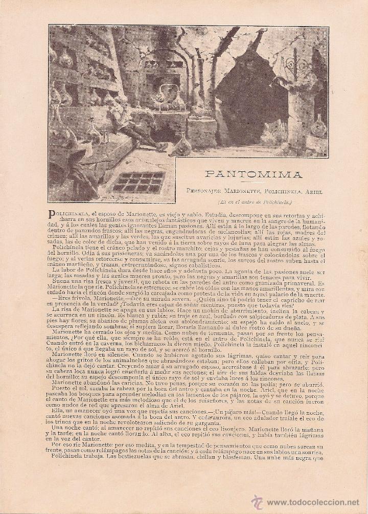 Collection Magazines and Newspapers: Pantomima / cuento de G. Mart&iacute;nez Sierra, dibujos de M&eacute;ndez Bringa - 1903