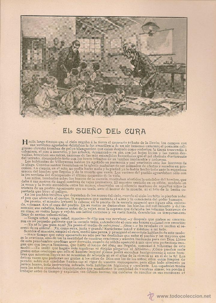Collectionnisme de Revues et Journaux: El sue&ntilde;o del cura / cuento de Rafael Torrom&eacute; con dibujos de Regidor - 1903