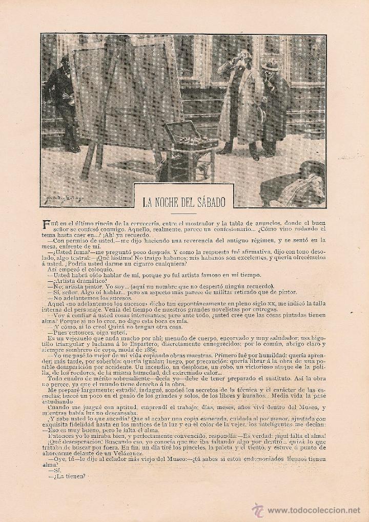 Collection Magazines and Newspapers: La noche del s&aacute;bado / cuento de Jos&eacute; Nogales con dibujos de M&eacute;ndez Bringa - 1903
