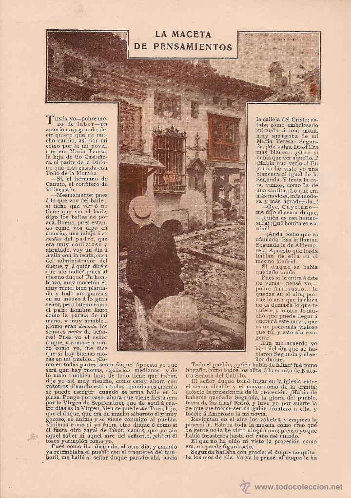 Colecionismo de Revistas e Jornais: La maceta de pensamientos / cuento de Jos&eacute; Zahonero con dibujos de M. Bringa - 1904