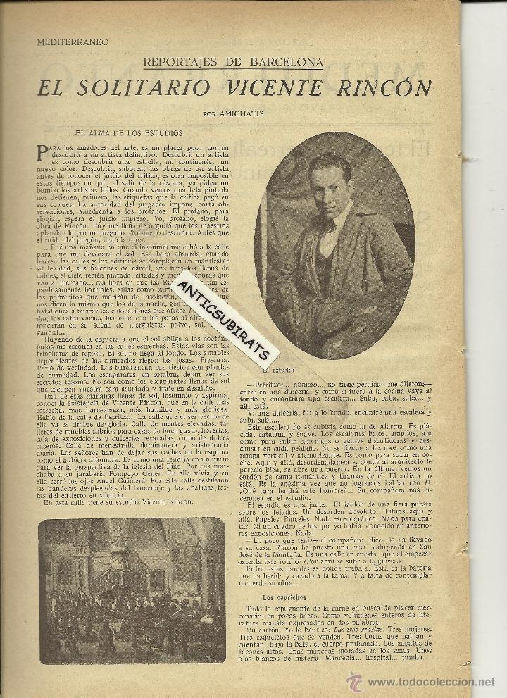 Collectionnisme de Revues et Journaux: REVISTA 1927 VICENTE RINCON PLENAIRISMO FUTBOL SANS SABADELL NUESTRA SE&Ntilde;ORA DE LOS REYES MANRESA