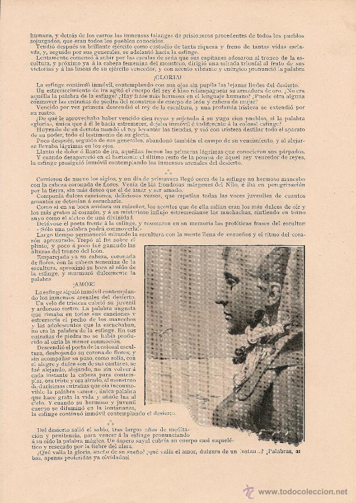 Colecionismo de Revistas e Jornais: La esfinge / cuento de Jos&eacute; de Roure con dibujos de M&eacute;ndez Bringa - 1904