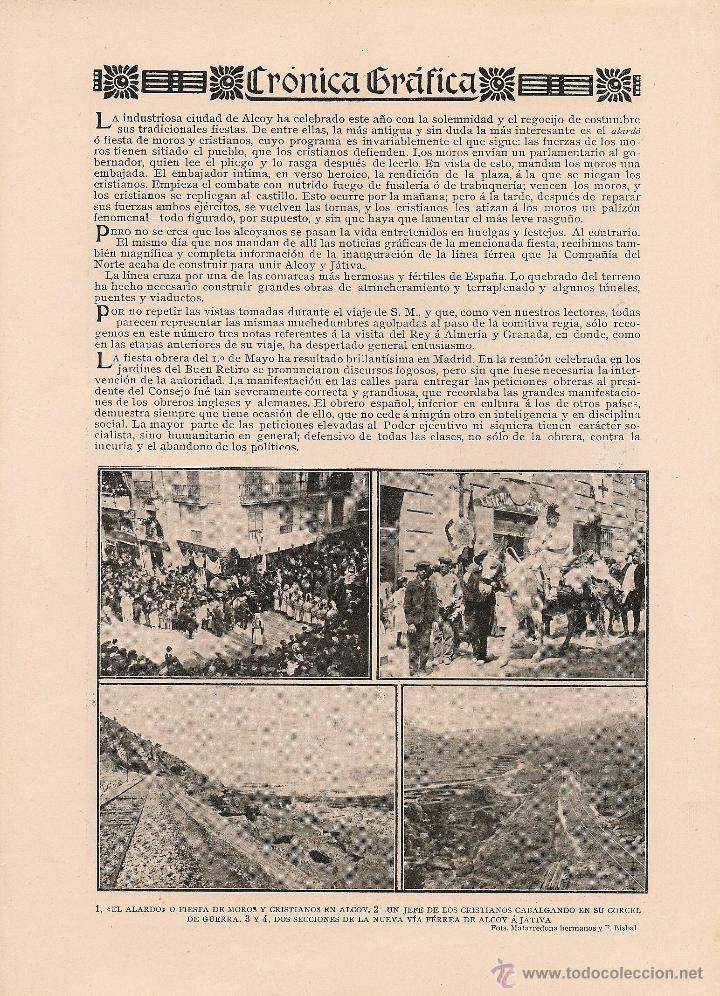 Coleccionismo de Revistas y Peri&oacute;dicos: * ALCOI * FERROCARRIL * Alardo, moros y cristianos en Alcoy, v&iacute;a f&eacute;rrea - 1904