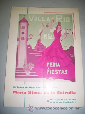 Collezionismo di Riviste e Giornali: PROGRAMA. FERIA Y FIESTAS : VILLA DEL R&Iacute;O : SEPTIEMBRE 1964