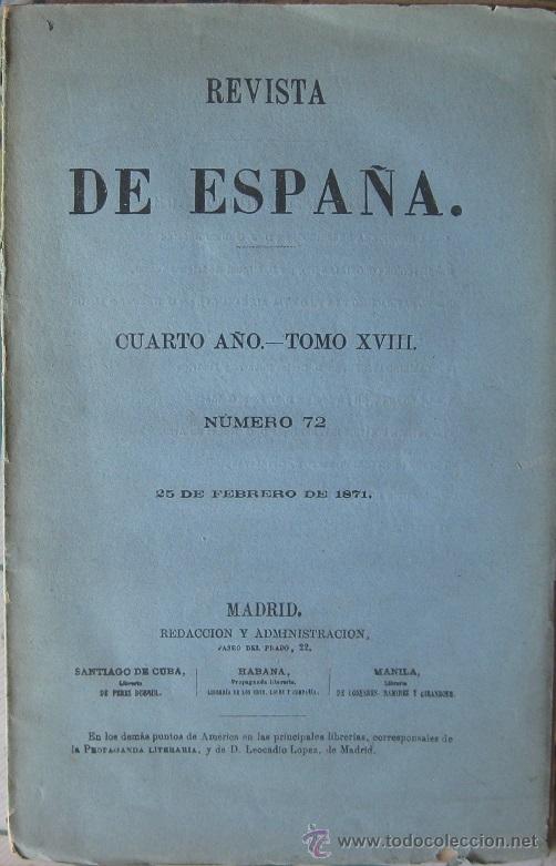 Resultado de imagen de Revista de España Galdos
