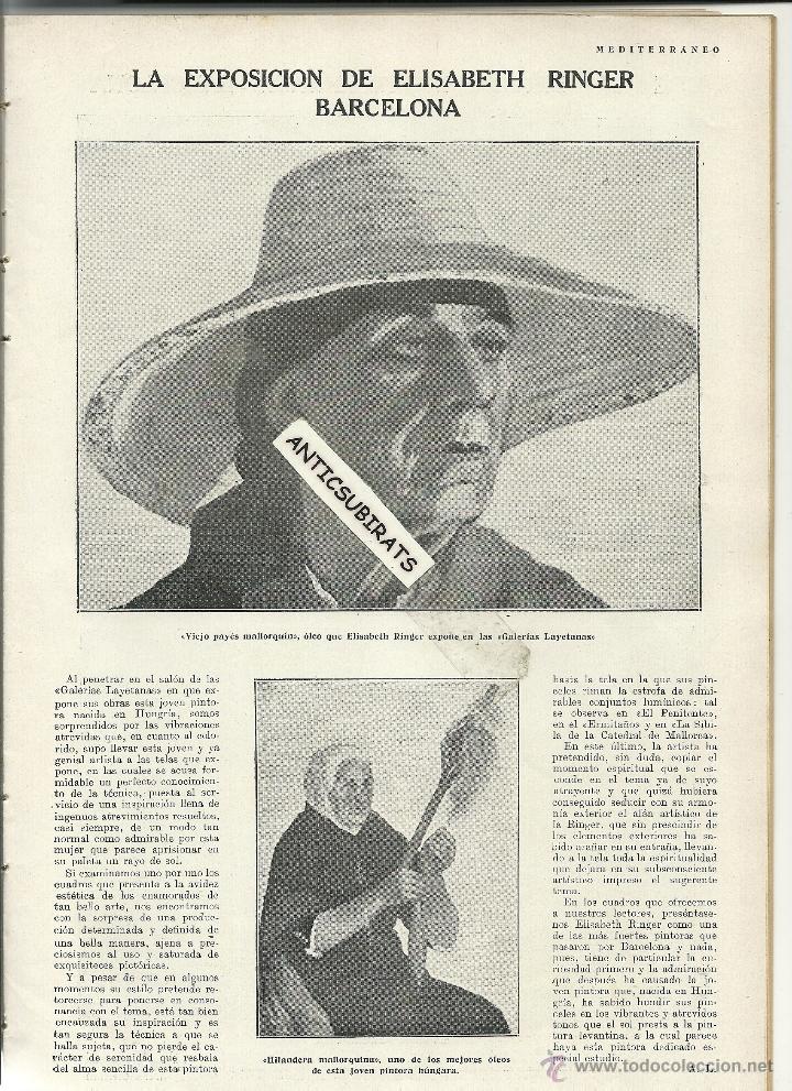 Sammeln von Zeitschriften und Zeitungen: REVISTA 1928 ELISABETH RINGER PINTORA DE MALLORCA ORFEO MANRESA MANRESA ZAMORA CASA DEL CID URRACA