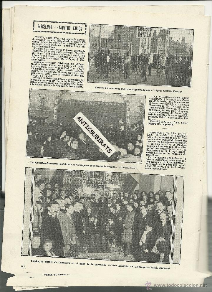 Collectionnisme de Revues et Journaux: REVISTA A&Ntilde;O 1913 DIRIGIBLE ESPA&Ntilde;A ASAMBLEA VITICOLA EN CERVERA VINO 1714 RAFAEL DE CASANOVA SANT BOI