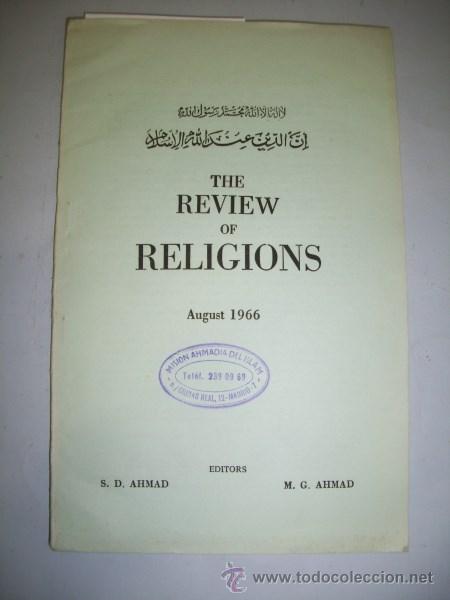 Sammeln von Zeitschriften und Zeitungen: THE REVIEW OF RELIGIONS : A monthly Magazine(...). Vol. LX ; August, 1966 ; N&ordm; VIII