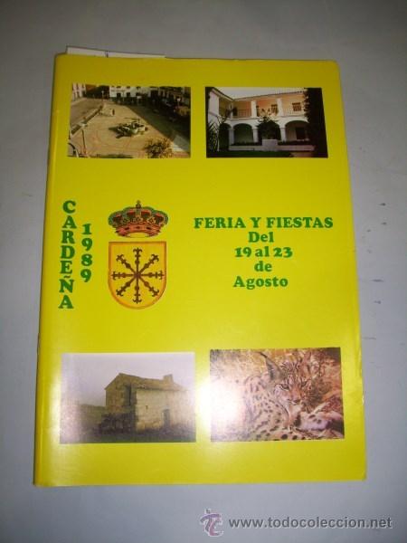 Collection Magazines and Newspapers: PROGRAMA. FERIA Y FIESTAS : CARDE&Ntilde;A : AGOSTO 1989