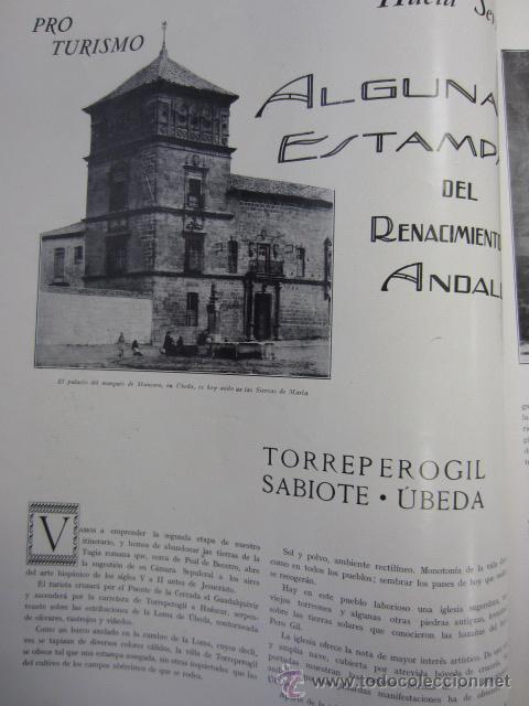 Coleccionismo de Revistas y Peri&oacute;dicos: * &Uacute;BEDA * TORREPEROGIL * Hacia Sevilla. estampas del renacimiento andaluz   - 1929