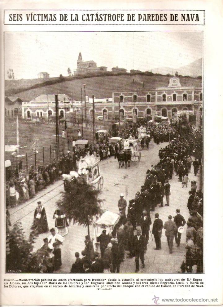 Collection Magazines and Newspapers: A&Ntilde;O 1922 CATASTROFE TREN PAREDES DE NAVA OVIEDO CASA BLANCO CENTRO ESPA&Ntilde;OL DE CLEIRA