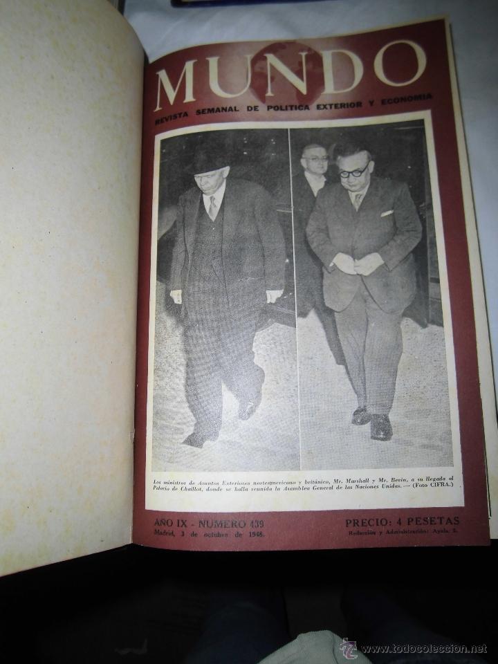 Collectionnisme de Revues et Journaux: MUNDO REVISTA MENSUAL DE POLITICA EXTERIOR Y ECONOMIA TOMO CON EL 4&ordm; TRIMESTRE DE 1948